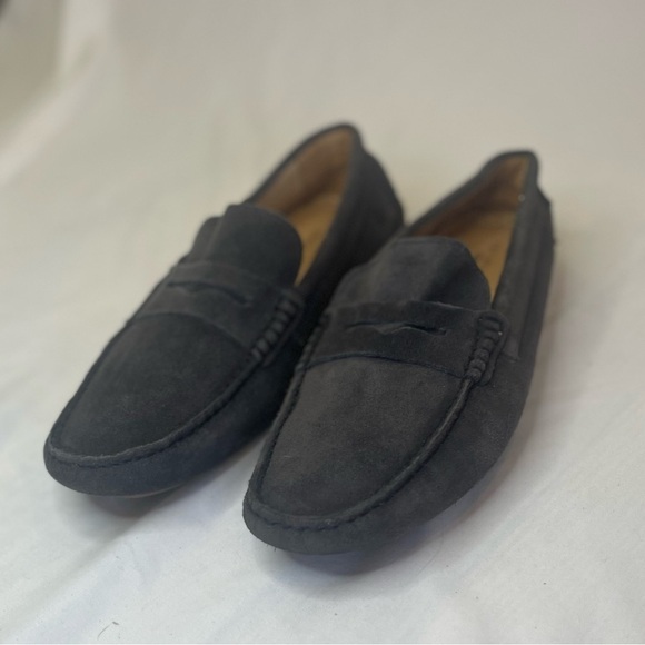 The Men's Store Bloomingdale’s Moc Toe Slippers Size 8 Brown Suede - Picture 5 of 10